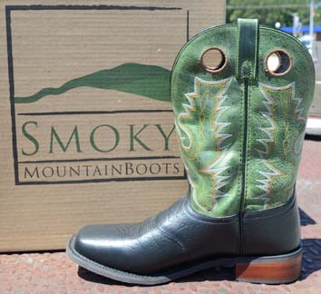 Green cowboy hot sale boots mens